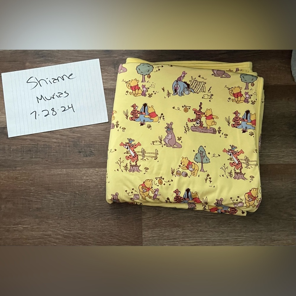 Little Sleepies play time with Winnie the Pooh cloud blanket